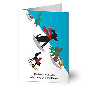 Dogs & Sleds Holiday Card - Set of 15