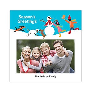 Snowplay Premium Holiday Card - Set of 15