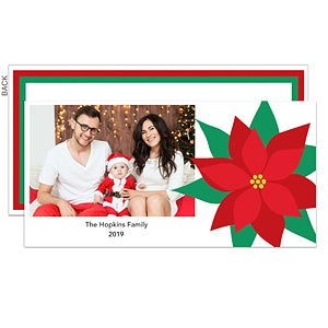 Poinsettia Holiday Card - Set of 15