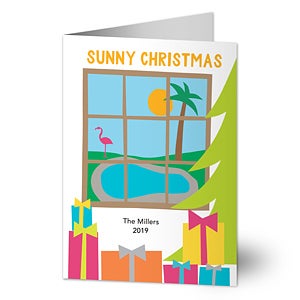 Sunny Christmas Holiday Card - Set of 15