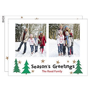 Sparkle Premium 2 Photo Holiday Card - Set of 15