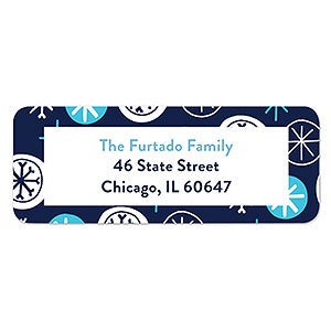 Snowflake Pattern Holiday Address Labels - 1 set of 60