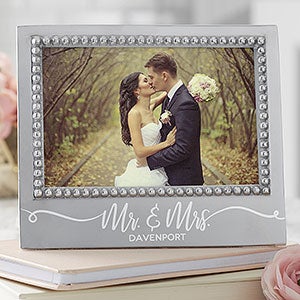 Mariposa Mr & Mrs Wedding Picture Frame