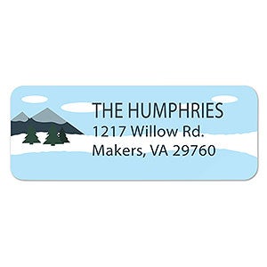 Winter Scenery Return Address Labels  - 1 set of 60