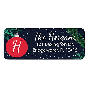 Ornaments and Tree Return Address Labels  - 1 set of 60