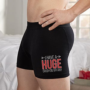 I Have A Huge Crush On You Personalized Boxer Briefs - XLarge