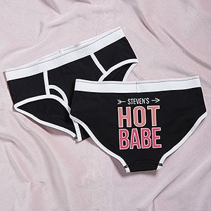 Hot Babe Personalized Ladies Boyfriend Briefs - Medium