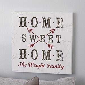 Farmhouse Home 16x16 Personalized Canvas Print