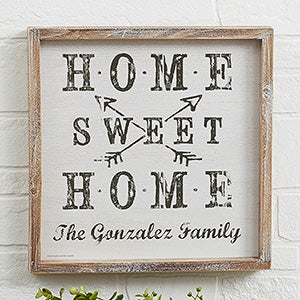 Farmhouse Home 12x12 Personalized Barnwood Wall Art