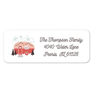 Vintage Camper Personalized Return Address Labels - 1 set of 60