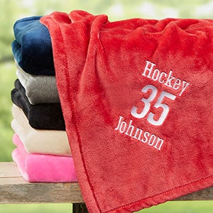 Personalized 60x80 Red Sports Fleece Blanket