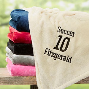 Personalized 50x60 Beige Sports Fleece Blanket