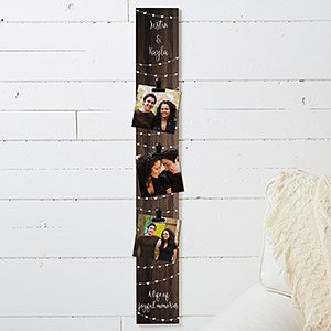 Cute Couple Personalized Photo Clip Frame Wood Sign