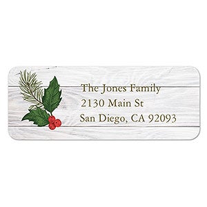 Merry Christmas Botanical Address Labels - 1 set of 60