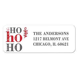 Ho Ho Ho Address Labels - 1 set of 60