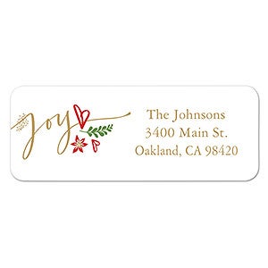 Joy Botanical Address Labels  - 1 set of 60