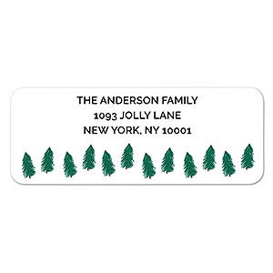 Jolly Trees Return Address Labels - 1 set of 60