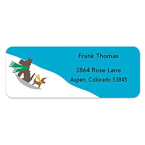 Dogs & Sleds Return Address Labels - 1 set of 60