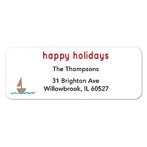 Holiday Bridge Return Address Labels - 1 set of 60