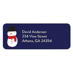 Snowman Family Return Address Labels - 1 set of 60