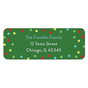 Merry & Bright Party Return Address Labels  - 1 set of 60