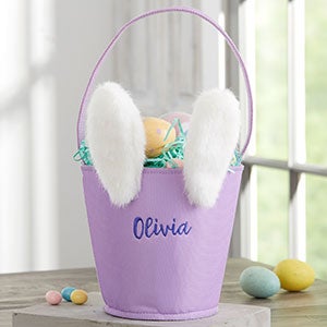 Purple Bunny Personalized Easter Basket