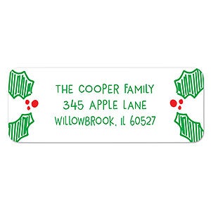 Holiday Thank You Address Labels  - 1 set of 60