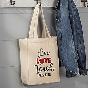 Live Love Teach Small Teacher Tote Bag