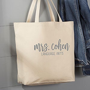 Scripty Style Large Teacher Tote Bag