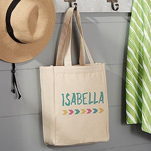 Tribal Name Personalized Small Canvas Tote Bag