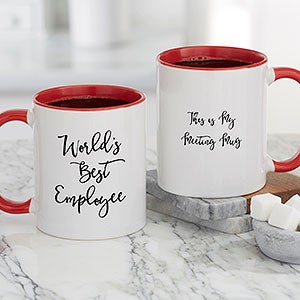 Office Expressions Personalized Red Coffee Mug