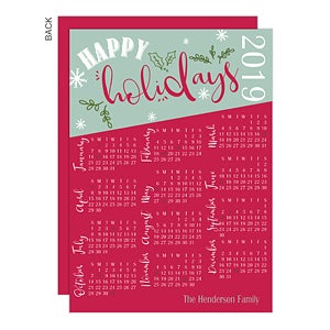 Holiday Premium Calendar Card - Set of 15