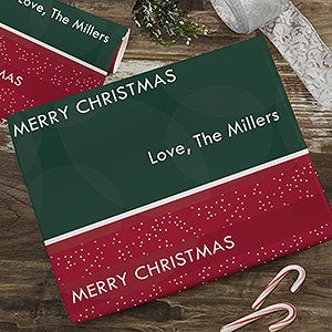 Red & Green Holiday Personalized Wrapping Paper