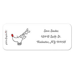 Holiday Reindeer Return Address Labels  - 1 set of 60