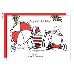 Warm Wishes Beach Holiday Card - Set of 15