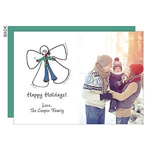 Snow Angel Premium Holiday Card - Set of 15