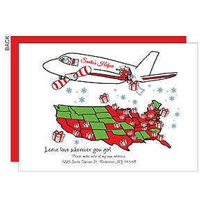 Santa's Helper Premium Holiday Moving Card - Set of 15