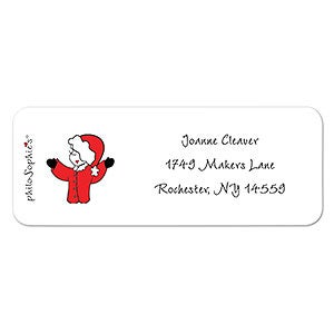 Holiday Girl Return Address Labels - 1 set of 60