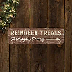 Reindeer Treats Lane Personalized Christmas Street Sign