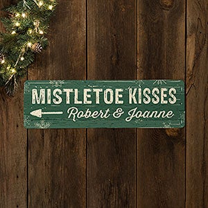 Mistletoe Kisses Lane Personalized Christmas Street Sign