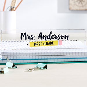 Personalized Teacher Desk Name Plate - #1 Teacher