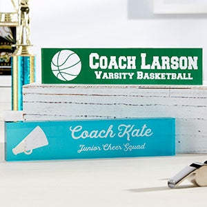 Personalized Coach Desk Name Plate - #1 Coach