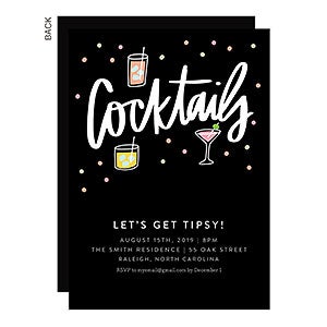 Fun Cocktail Party Invitation - Set of 5