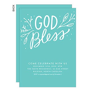 God Bless Party Invitation - Set of 5