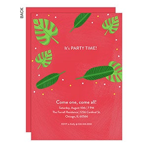 Palm Leaf Party Invitation - Premium - Set of 5