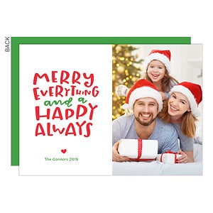 Merry Everything, Happy Always Holiday Card - Set of 15