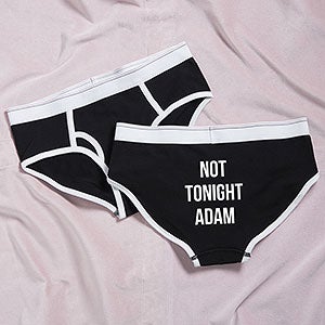 Funny Expressions Personalized Ladies Boyfriend Briefs - Large