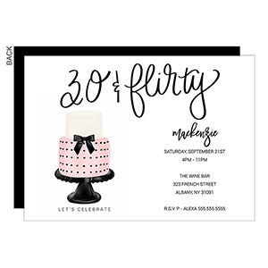 Thirty & Flirty Party Invitation - Set of 5