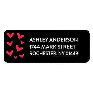 Love Hearts Personalized Address Labels - 1 set of 60