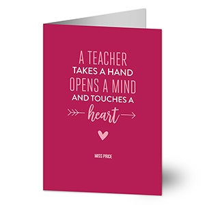 Teacher Take A Hand Greeting Card